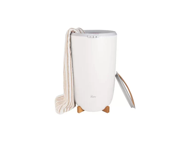Zadro Large Hot Towel Warmer Bucket Timer Electric Towel Warmer for Bathroom Auto-Shut Off Heated Towel Warmer Spa (Large | 20L | 12" Dia. x 21" Tall, White)
