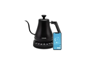 COSORI Electric Gooseneck Kettle Smart Bluetooth with Variable Temperature Control, Pour Over Coffee Kettle & Tea Kettle, 100% Stainless Steel Inner Lid & Bottom, Quick Heating, Matte Black