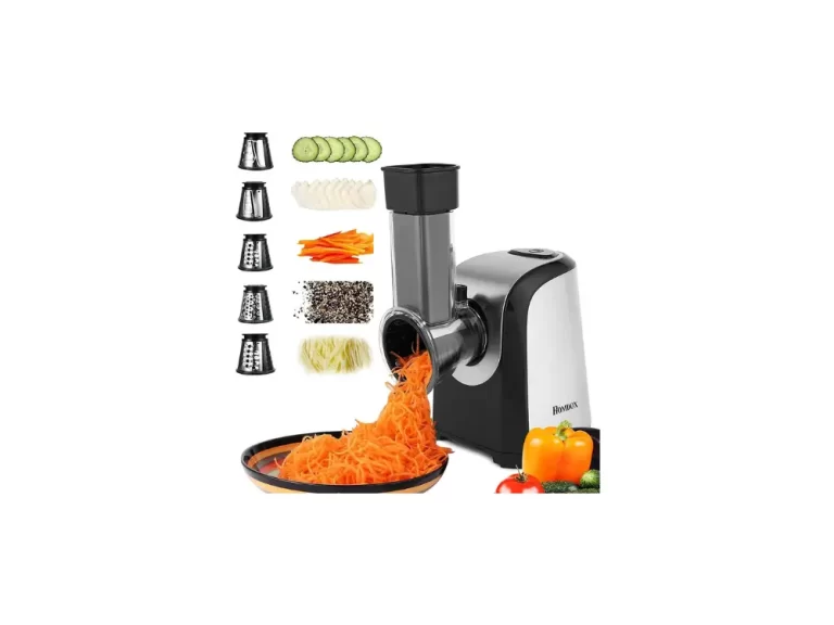 Homdox Electric Cheese Grater, Professional Electric Slicer Shredder, 150W Electric GratersrChopperShooter with One-Touch Control 5 Free Attachments for fruits, vegetables, cheeses.webp