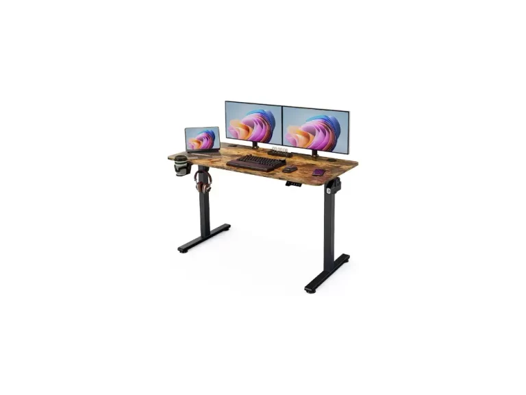 Azonanor Standing Desk - Stand up Desk with Splice Board, Electric Adjustable Height Desk, 48 x 24 Inches Sit Stand Home Office Desk