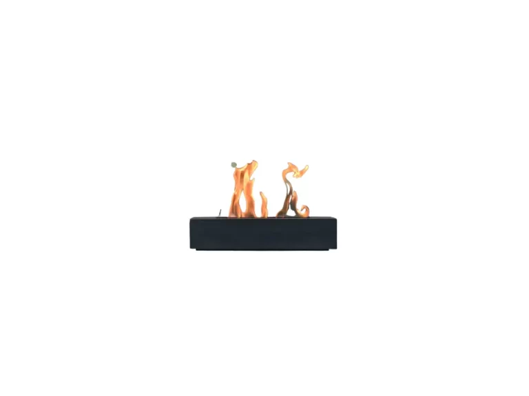 Colsen Tabletop Rubbing Alcohol Fireplace Indoor Outdoor Fire Pit Portable Fire Concrete Bowl Pot Fireplace Rectangular (Black Edition)