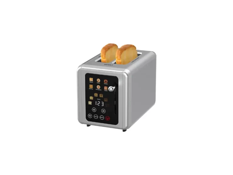 WHALL Touch screen Toaster 2 slice, Stainless Steel Digital Timer Toaster with Sound Function, Smart Extra Wide Slots Toaster with Bagel, Cancel, Defrost, 6 Bread Types & 6 Shade Settings