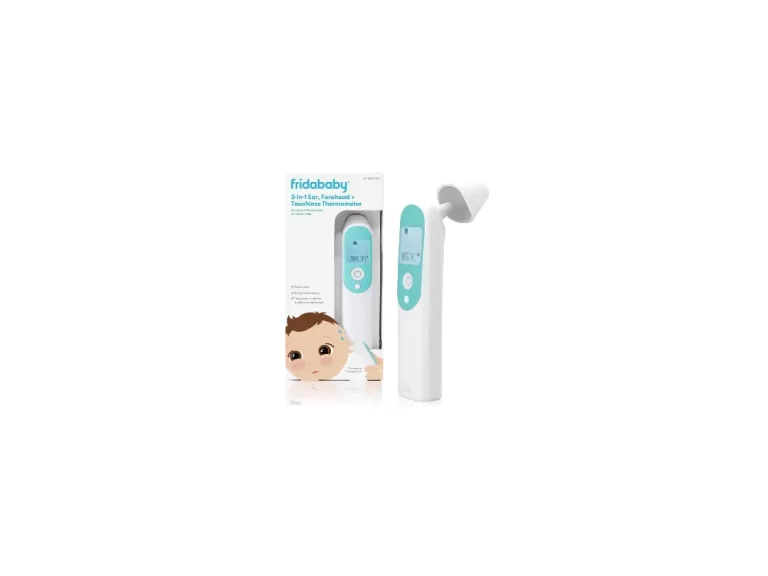 Frida Baby Infrared Thermometer 3-in-1 Ear, Forehead + Touchless for Babies, Toddlers, Adults, and Bottle Temperatures,Digital