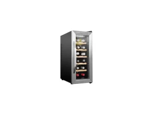 Ivation 12 Bottle Thermoelectric Wine CoolerChiller - Stainless Steel - Counter Top Red & White Wine Cellar wDigital Temperature, Freestanding Refrigerator Smoked Glass Door Quiet Operation Fridge.webp