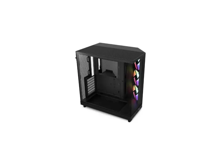 NZXT H6 Flow RGB CC-H61FB-R1 Compact Dual-Chamber Mid-Tower Airflow Case Includes 3 x 120mm RGB Fans Panoramic Glass Panels.webp