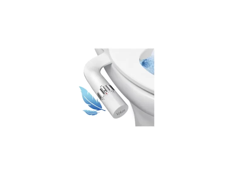 Veken Ultra-Slim Bidet, Non-Electric Dual Nozzle (PosteriorFeminine Wash) Fresh Water Sprayer, Adjustable Water Pressure, Bidet for Toilet Seat Attachment, Stainless Steel Inlet Badays