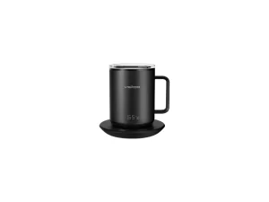 vsitoo S3 Temperature Control Smart Mug with Lid, Coffee Mug Warmer with Mug for Desk Home Office, App Controlled Heated Coffee Cup, Self Heating Coffee Mug 10 oz, Electric Mug