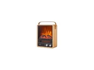 Electric Fireplace Heaters for Indoor Use,1500W Space Heater Fireplace with Realistic Flame & Fire Crackling Sound, Safety Protection