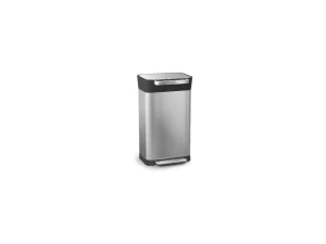 Joseph Joseph Intelligent Waste Titan Trash Can Compactor with Odor Filter, Holds Up to 90L After Compaction, Stainless Steel, 30L