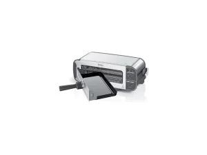 Ninja ST101 Foodi 2-in-1 Flip Toaster, 2-Slice Capacity, Compact Toaster Oven, Snack Maker, Reheat, Defrost, 1500 Watts, Stainless Steel, 6 Functions