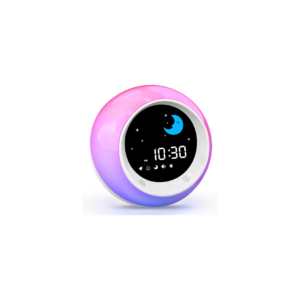 I·CODE Time to Wake Alarm Clock for Kids, Children's Sleep Trainer, Kids Wake Up Light, Sleep Sound Machine