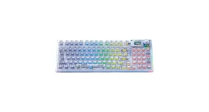 Wireless Mechanical Keyboard with Transparent Keycaps.
