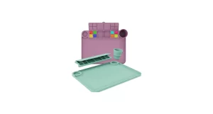 Silicone Painting Mat with Cup and Palette Detachable.