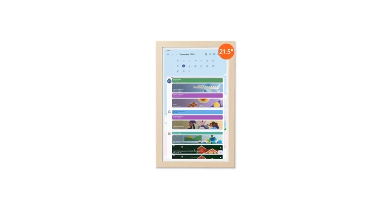 Digital Calendar 21.5 Inch Smart Touchscreen Interactive Display for Chore Chart.